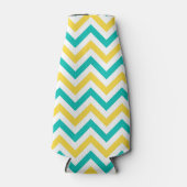 Rafraîchisseur Pour Bouteille Teal, Pineapple, Wht Large Chevron Zig Zag (Devant)