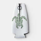 Rafraîchisseur Pour Bouteille Tortue de style tribal Letterpress (Dos)