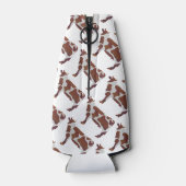 Rafraîchisseur Pour Bouteille Vache Brown et blanche Silhouette (Dos)