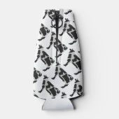 Rafraîchisseur Pour Bouteille Vache Noir et Blanc Silhouette (Dos)