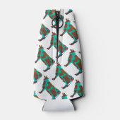 Rafraîchisseur Pour Bouteille Vache Silhouette Brown et Turquoise (Dos)