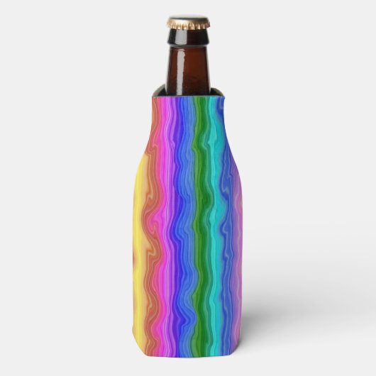 Rafraîchisseur Pour Bouteille Vagues de couleur (Bottle Devant)