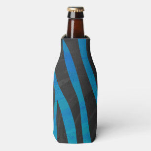 Rafraîchisseur Pour Bouteille Zèbre Impression Noir et Bleu