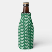 Rafraîchisseur Pour Bouteille Zigzag fleuri vert (Bottle Devant)