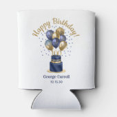 Rafraîchisseur Pour Canette 100e anniversaire Marine Blue Balloon Cake (Dos)