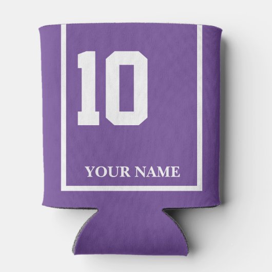 Rafraîchisseur Pour Canette 10 Violet avec couverture de selle Cheval Blanc Pe (Dos)