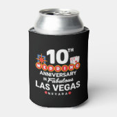 Rafraîchisseur Pour Canette 10e Wedding Anniversary Couples Las Vegas (Can devant)