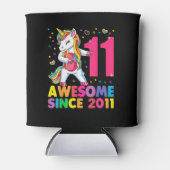 Rafraîchisseur Pour Canette 11 Ans Unicorne Flossing 11e Anniversaire Girl U (Devant)