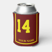 Rafraîchisseur Pour Canette 14 Maroon avec couverture à selle Cheval Jaune Per (Can Dos)