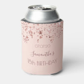 Rafraîchisseur Pour Canette 18e anniversaire rose or brillant étoiles glittery (Can Dos)