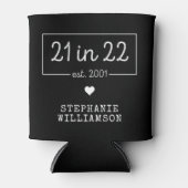 Rafraîchisseur Pour Canette 21e anniversaire 21 dans 22 est 2001 Anniversaire (Devant)