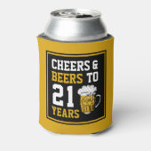 Rafraîchisseur Pour Canette 21e anniversaire Cheers & Bières à 21 ans (Can Dos)