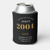 21e anniversaire Nom 2004 Black Gold Elegant Chic