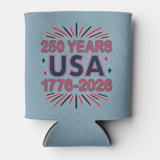 Rafraîchisseur Pour Canette 250 ans USA | Semiquinentenaire 1776-2026 (Devant)