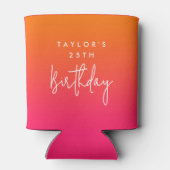 Rafraîchisseur Pour Canette 25e anniversaire Bold Hot rose et orange Ombre (Dos)