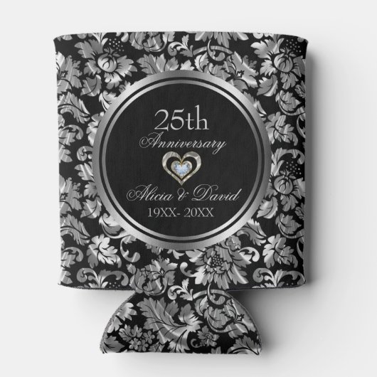 Rafraîchisseur Pour Canette 25th Wedding Anniversary (Dos)