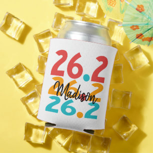 Rafraîchisseur Pour Canette 26.2 Coureur de marathon personnalisé thème coloré