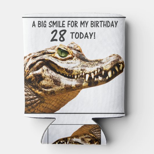 Rafraîchisseur Pour Canette 28e anniversaire Alligator Smile (Dos)