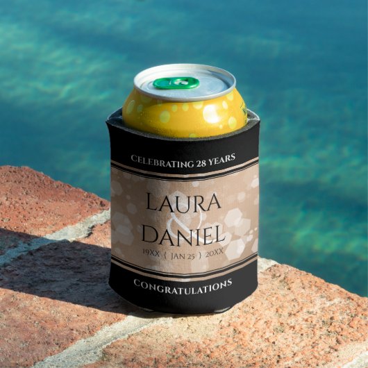 Rafraîchisseur Pour Canette 28e anniversaire du Mariage de lin élégant (Piscine in situ)