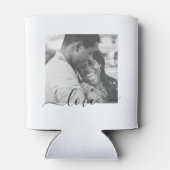 Rafraîchisseur Pour Canette 2 Modèle photo Love Texte double face blanc (Dos)