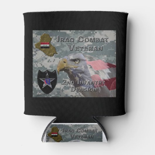 Rafraîchisseur Pour Canette 2e Division d'infanterie Ancien combattant de comb (Devant)