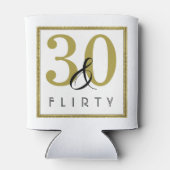 Rafraîchisseur Pour Canette 30 & Flirty Gold 30th Birthday Party (Dos)