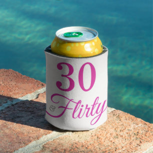 Rafraîchisseur Pour Canette 30 & Flirty Pink and Grey 30e anniversaire