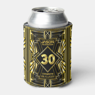 Rafraîchisseur Pour Canette 30e anniversaire Art Déco Gold Black Great Gatsby