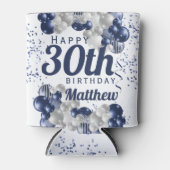 Rafraîchisseur Pour Canette 30e anniversaire Ballons de la marine (Devant)