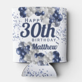 Rafraîchisseur Pour Canette 30e anniversaire Ballons de la marine (Dos)