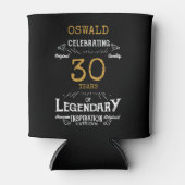 Rafraîchisseur Pour Canette 30e anniversaire Black Gold Legendary Funny (Devant)