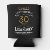 Rafraîchisseur Pour Canette 30e anniversaire Black Gold Legendary Funny (Dos)