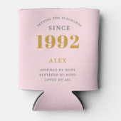 Rafraîchisseur Pour Canette 30e anniversaire Nom 1992 Rose Grey Elegant Chic (Devant)