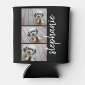 Rafraîchisseur Pour Canette 3 Photos tendance noir & blanc nom de script moder (Devant)