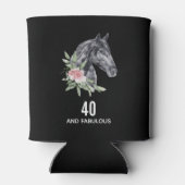 Rafraîchisseur Pour Canette 40 et fabuleuse tête de cheval noir (Dos)