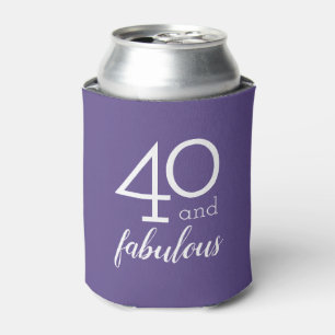 Rafraîchisseur Pour Canette 40 et fabuleux 40e Anniversaire Violet Can Cooler