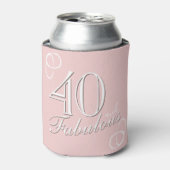 Rafraîchisseur Pour Canette 40 et fabuleux script rose femmes 40e anniversaire (Can devant)