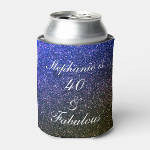 Rafraîchisseur Pour Canette 40 Et Fabulous Birthday Blue Black Gold Parties sc