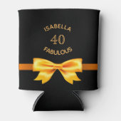 Rafraîchisseur Pour Canette 40 fabuleuse fête d'anniversaire noir or arc (Devant)