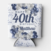 Rafraîchisseur Pour Canette 40e anniversaire Ballons de la marine (Devant)