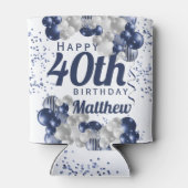 Rafraîchisseur Pour Canette 40e anniversaire Ballons de la marine (Dos)