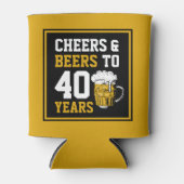 Rafraîchisseur Pour Canette 40e anniversaire Cheers & Bières à 40 ans (Devant)