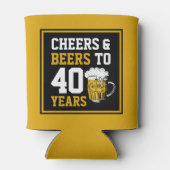 Rafraîchisseur Pour Canette 40e anniversaire Cheers & Bières à 40 ans (Dos)
