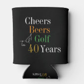 Rafraîchisseur Pour Canette 40e anniversaire Golf Cheers Bières Party Black Go (Dos)