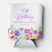 Rafraîchisseur Pour Canette 40e fête d'anniversaire Fleur sauvage pourpre Pers (Devant)