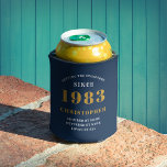 Rafraîchisseur Pour Canette 40th Birthday Born 1983 Ajouter Nom Blue Gold<br><div class="desc">Célébrez la spéciale 40e anniversaire jalon en style avec cette coutume peut refroidir! Parfait pour toute fête de 40e anniversaire, ce rafraîchissant peut présenter un design bleu et or accrocheur avec l'année 1983 et un nom de votre choix. Il vous suffit de personnaliser avec votre nom et votre année et...</div>