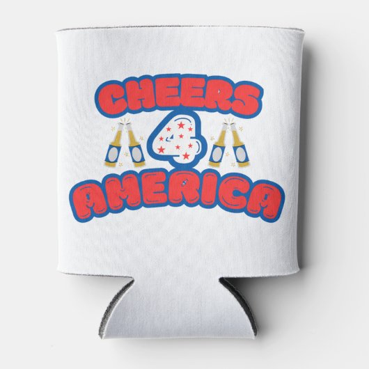 Rafraîchisseur Pour Canette 4 Amérique en rouge, blanc et bleu (Devant)