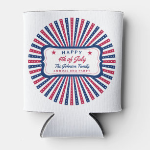 Rafraîchisseur Pour Canette 4 juillet Custom American Family Summer BBQ Party