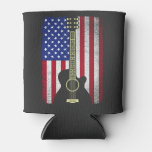 Rafraîchisseur Pour Canette 4 juillet Guitare musicienne États-Unis Drapeau am