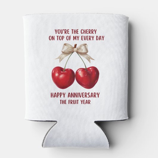 Rafraîchisseur Pour Canette 4th Anniversary Card, Fruit Anniversary Ornament (Dos)